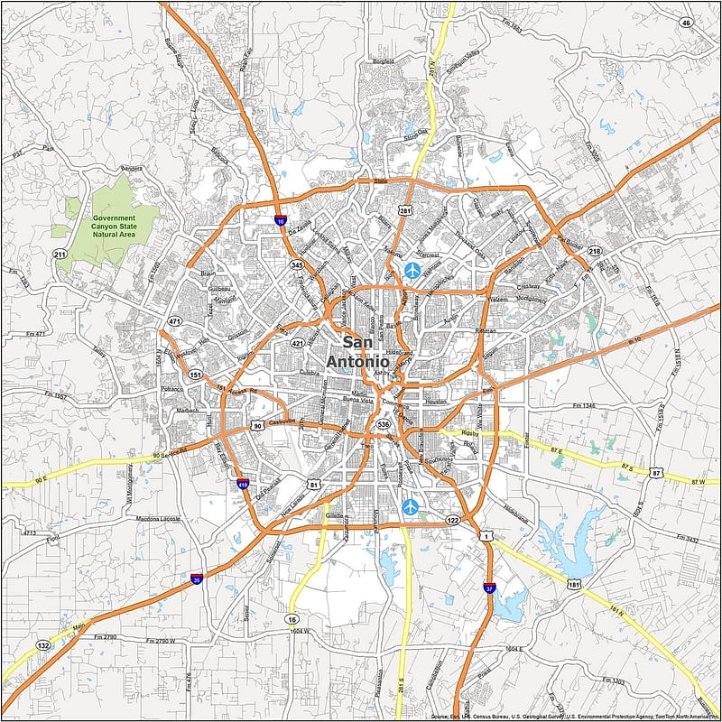 San antonio road map